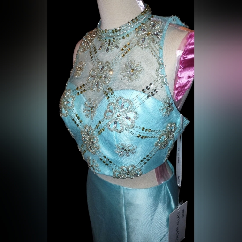Rachel Allan New Dress Exclusive Two Piece Mermaid Style Aqua Pale Light Blue